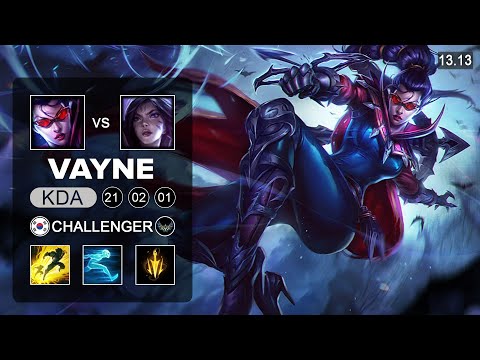 Vayne vs Kai'Sa ADC - KR Challenger - Patch 13.13 Season 13