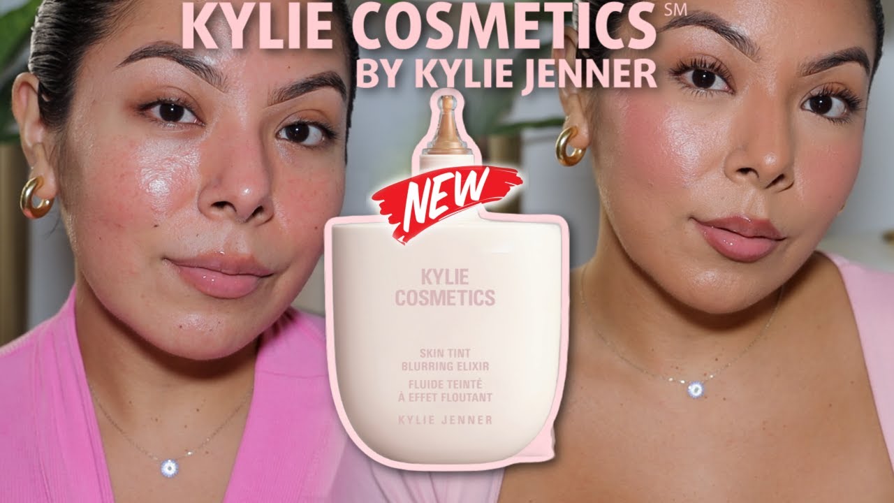 NEW! @KylieCosmetics SKIN TINT BLURRING ELIXIR! OILY SKIN REVIEW + WEAR TEST!