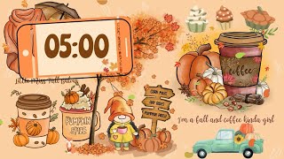 FALL AUTUMN 5 MINUTE TIMER with MUSIC and ALARM