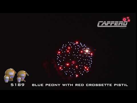 5189 blue peony with red crossette pistil