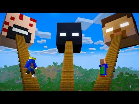 ALPHA Vs RICH VILLAGER Scary Entities Head's Stair Challenge In Minecraft