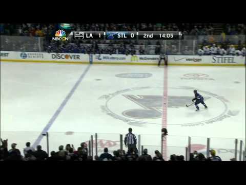 T.J. Oshie wrist shot PS goal 1-1 LA Kings vs St. Louis Blues 1/16/14 NHL Hockey