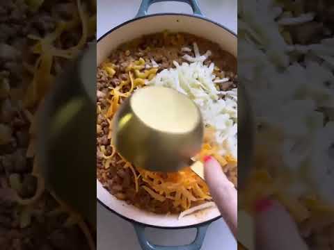 Cheesy Turkey Burger Helper Full Recipe in Comments #easyrecipe #cheesy #comfortfood #homemadefood