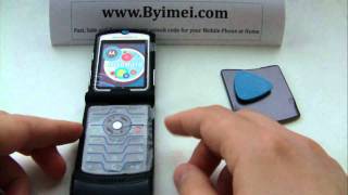 Motorola V3i Unlock & input / enter code