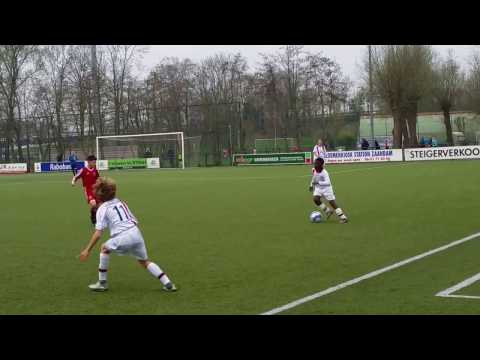 Fortuna Wormerveer JO13 - Almere City JO13  1-4-2017  eindstand 1-1