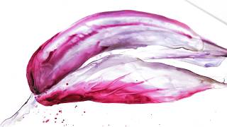 How to Paint Loose Abstract Watercolor Flowers: meditative painting on mineral paper