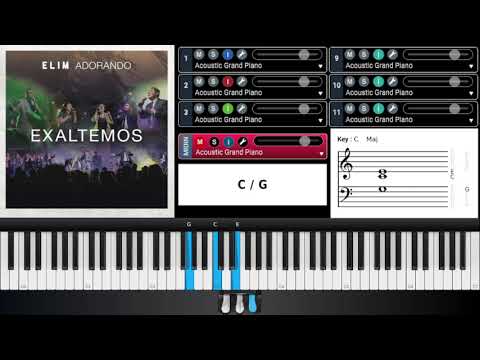 La Gloria es para Él Medley - Elim Adorando - Tutorial Piano.