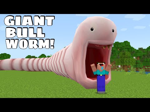 I FOUND THE GIANT BULL WORM TUNNEL in Minecraft - Gameplay - Coffin Meme