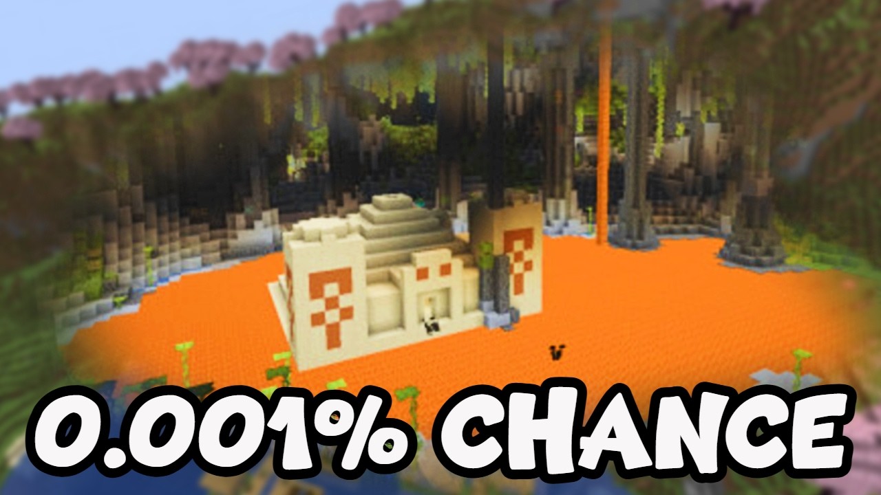 Minecraft Java 26.2 seed 3806707291501128365 with cherry blossom biomes and nearby structures