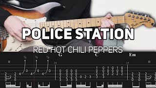 Red Hot Chili Peppers - Police Station (Guitar lesson with TAB)