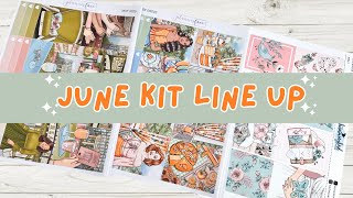 June 2025 7x9 Vertical Planner Weekly Kit Lineup