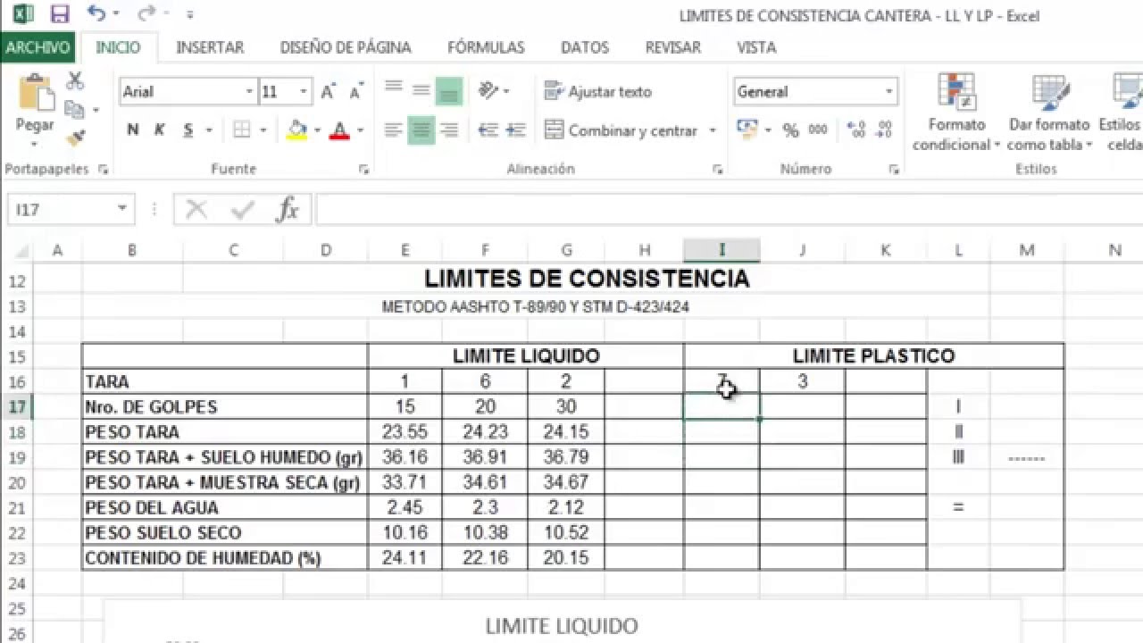 LIMITES DE CONSISTENCIA - LIMITE LIQUIDO Y LIMITE PLASTICO