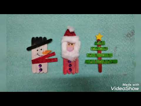 How to make Christmas crafts with ice cream sticks