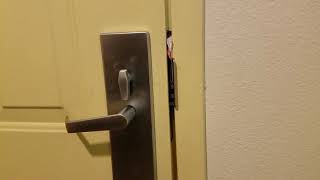 Opening our hotel room door in under 30 seconds using paper menus