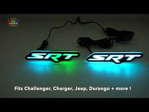 SRT LED Grill Emblem Badge Multicolor
