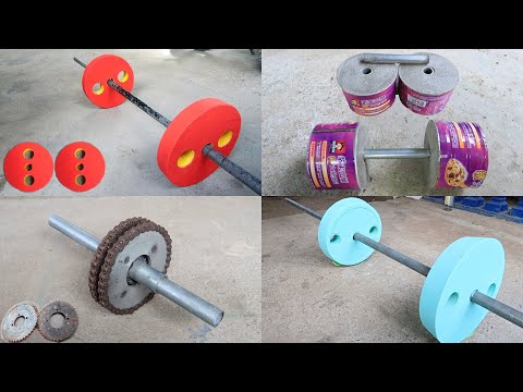 AMAZING HOMEMADE DUMBBELL / DIY WEIGHTS FOR FREE!