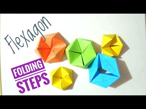 Easy Origami 3D Flexagon - Moving Flexagon 3D Craft - Folding Steps and Instructions