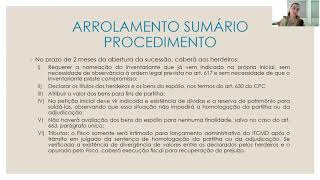 AULA 3   ARROLAMENTO SUMÁRIO E ORDINÁRIO