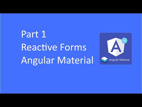 Basic Reactive Angular Material Forms Tutorial Part 1