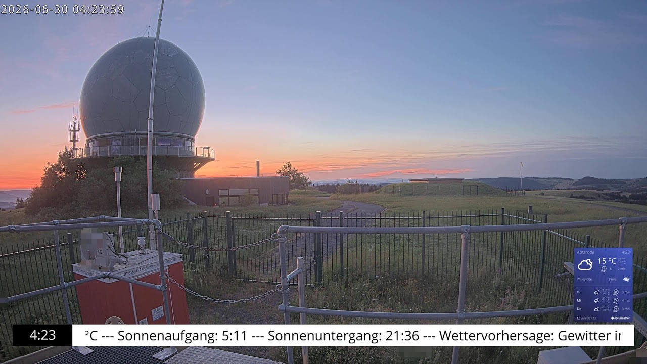 Live webcam view of Cúpula de radar de la Wasserkuppe
