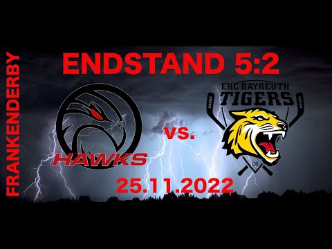 FRANKENDERBY: ESC Hassfurt HAWKS vs. EHC Bayreuth - Hauptrunde 2022/2023 - Endstand 5:2 - 25.11.22