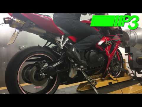 Honda CBR1000RR Fireblade 2005 Dyno Day Power run P3 Tuning PCV mapping