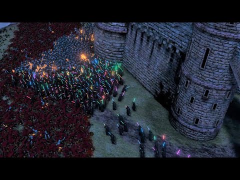 500 Soul Tyrants vs. 500 Laser Knights with 5,000 Spartans  Ultimate Epic Battle Simulator  UEBS