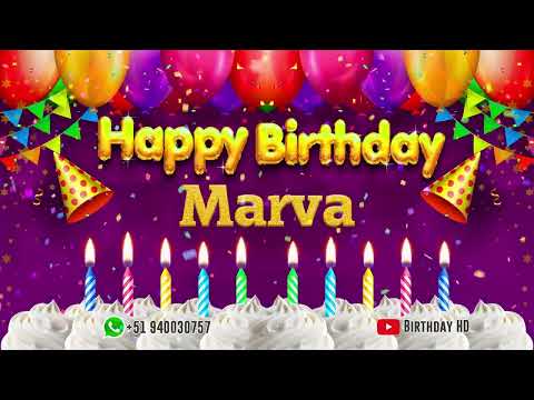 Marva Happy birthday To You - Happy Birthday song name Marva 🎁