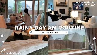 RAINY & THUNDERSTORM DAY 🌧️ Dark Morning Routine + How I Get My Shoes White