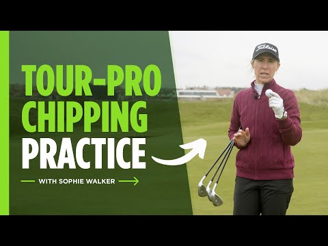 How does a tour-pro practice chipping? 👀