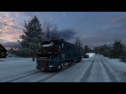 Frosty Heavy Winter Weather Mod V8.5 And Gameplay - ETS2 Mods V1.41
