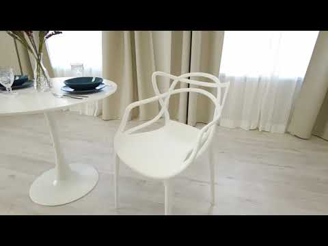 Стул Cat Chair (mod.028) пластик, 54,5*56*84 белый арт.12654 в Ульяновске - видео 8
