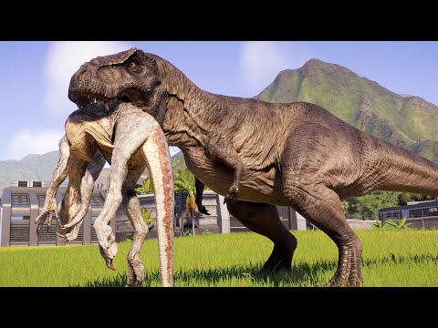 T-REX DEATH RUN ON ISLA NUBLAR - Jurassic World Evolution 2