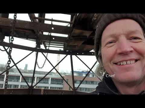 Hamburg Schanze St.Pauli. Lagesicherung von Stahlträgern an der Schilleroper.