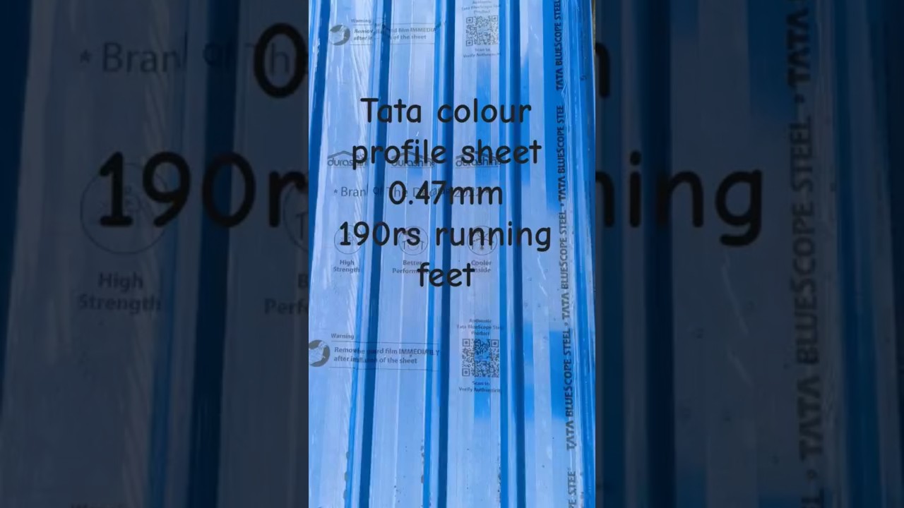 Tata Durashine Profile Sheet Price | zinc-aluminum coated | #tatadurashine#fabrication #roof #price