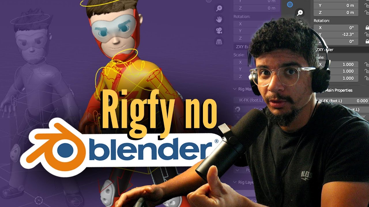 Como criar um RIG para animação no Blender (Rigfy tutorial)