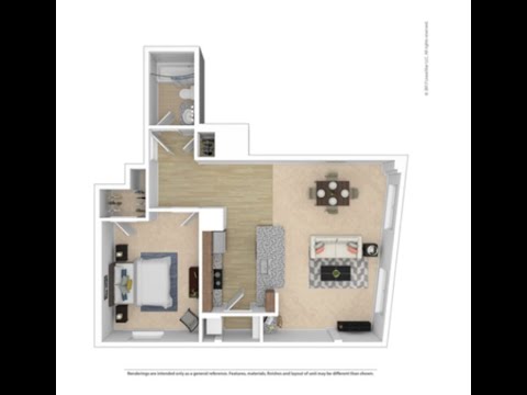 1 Bed | P1E  - 733 SqFt