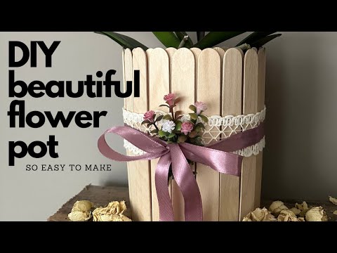 DIY flower pots: How to make the small wooden flower pots