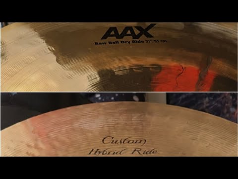 SABIAN AAX Raw Bell Dry Ride 21" vs ZILDJIAN K Custom Hybrid Ride 21"
