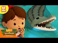 RUN THE CROCODILE IS COMING FEROCIOUS ANIMALS Leo The Wildlife Rangers Kids Cartoon