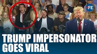 Trump Impersonator Goes Viral At Georgia Rally |Audience Member Mimics Every Trump Gesture Perfectly