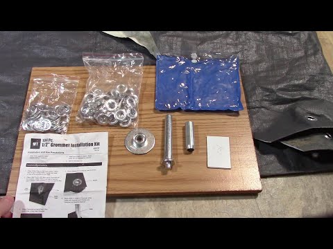 How To Use Harbor Freight Grommet Installation Kit Item 63237 Instructions 1/2-inch Tarp Repair