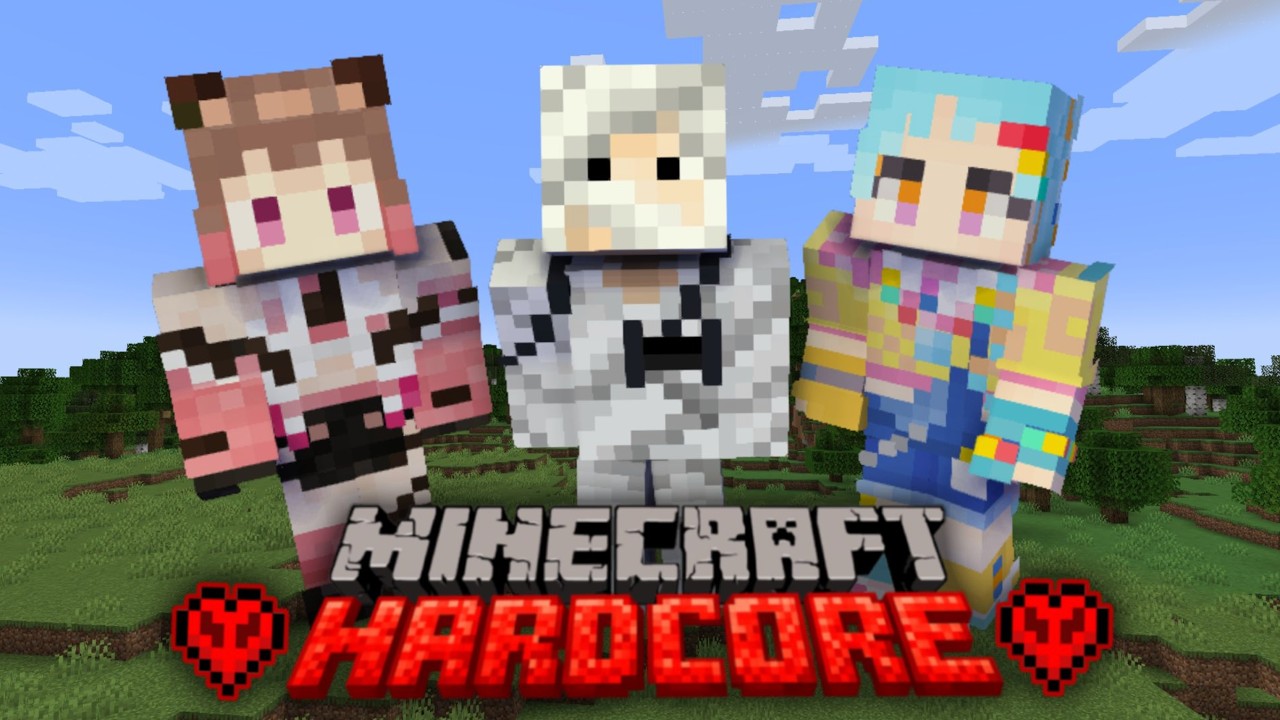 極悪3人組久々集合!!!ハードコアクリア目指すぞ!!!【Minecraft】