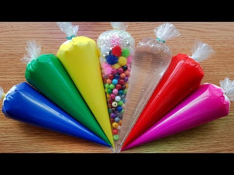 Making Crunchy Slime with Piping Bags #12