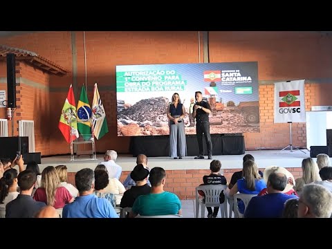 SC assina primeiro convênio do Estrada Boa Rural, em Cocal do Sul