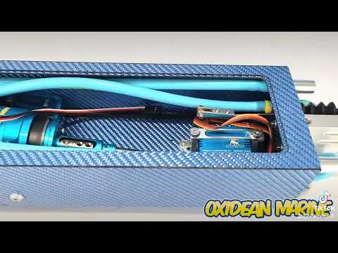 Oxidean Marine Scorpion Carbon Fiber Rigger rc boat in Blue