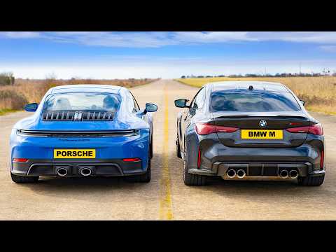 신형 포르쉐 911 GTS vs BMW M4 CS - 드래그 레이스!