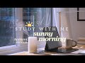 ️ 3 HOUR STUDY WITH ME On A SUNNY MORNING Pomodoro 50 10 Nature Sounds No Music