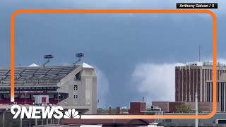 Tornado seen touching down near Lincoln, Nebraska