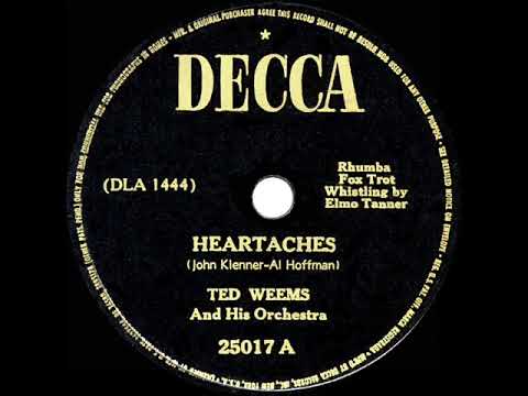1947 HITS ARCHIVE  Heartaches   Ted Weems Decca reissue of 1938 version  a #1 record